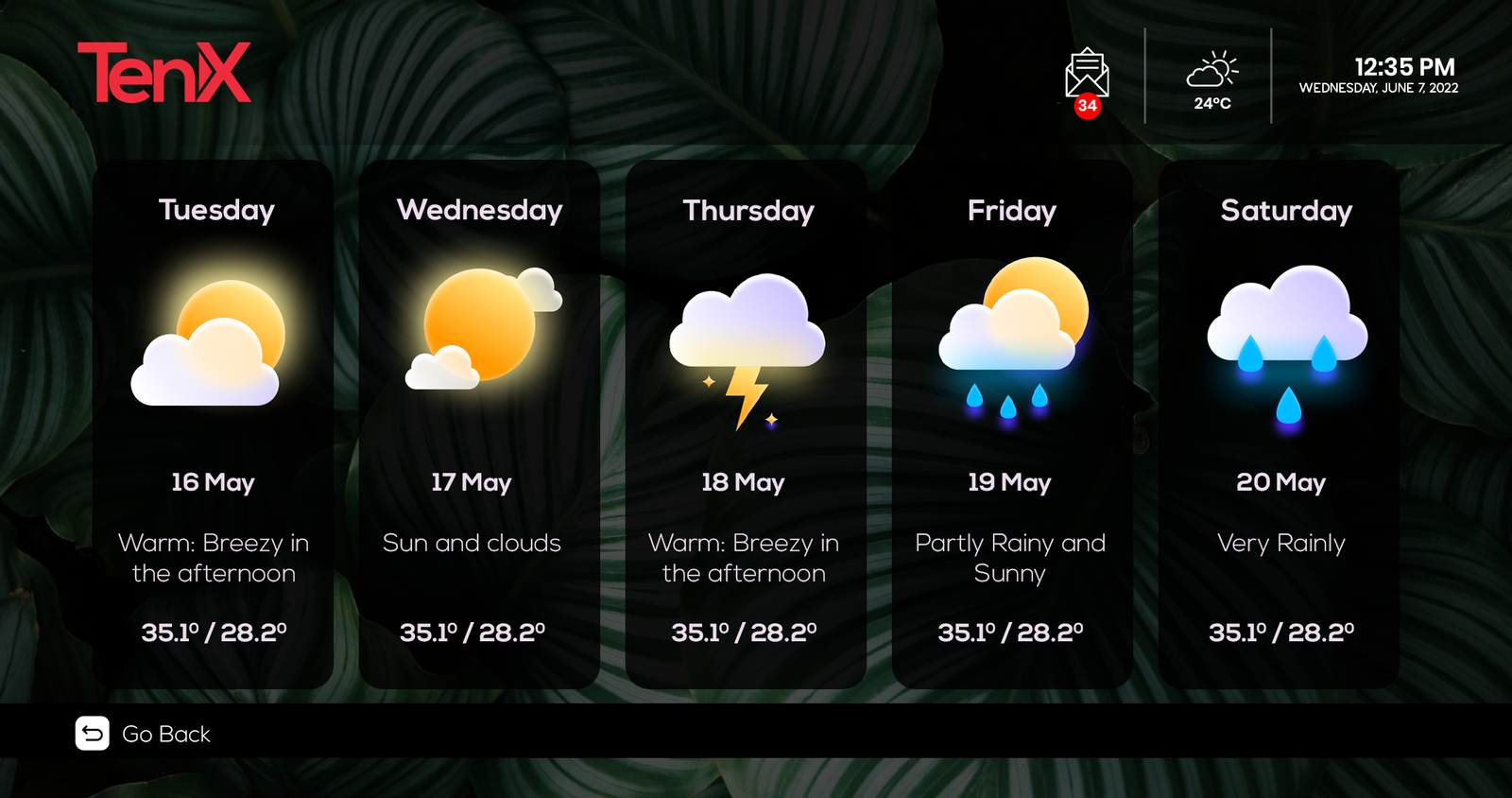 IPTV Software UI For Weather