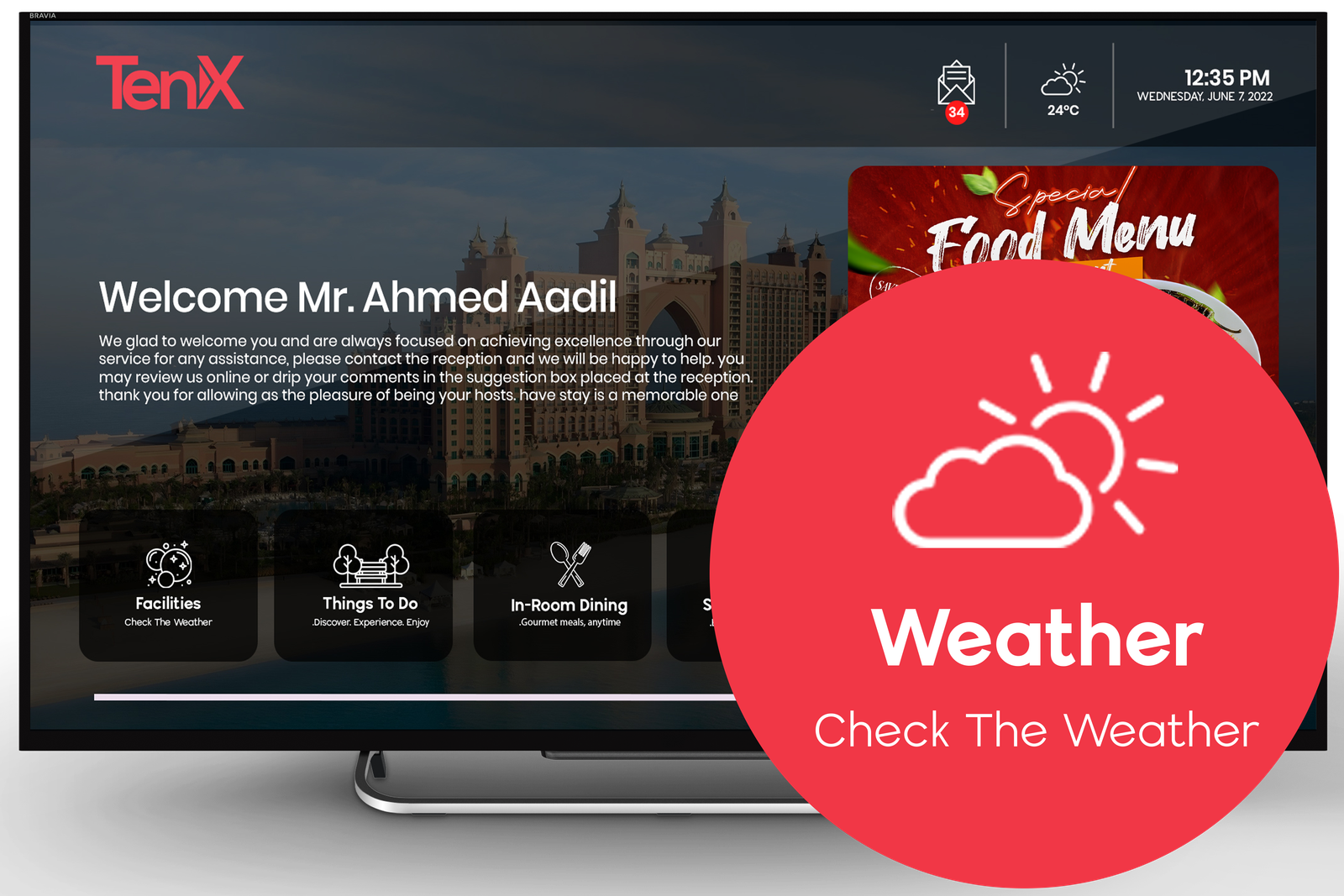 IPTV Software Weather Update For Hospitality