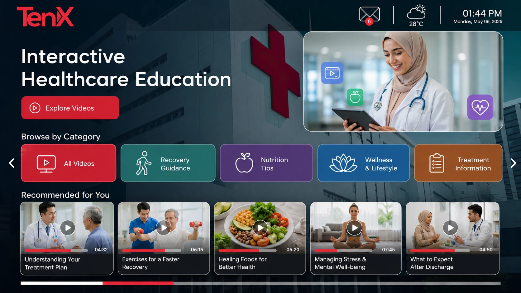 hotel iptv software Digital Patient Education ui
