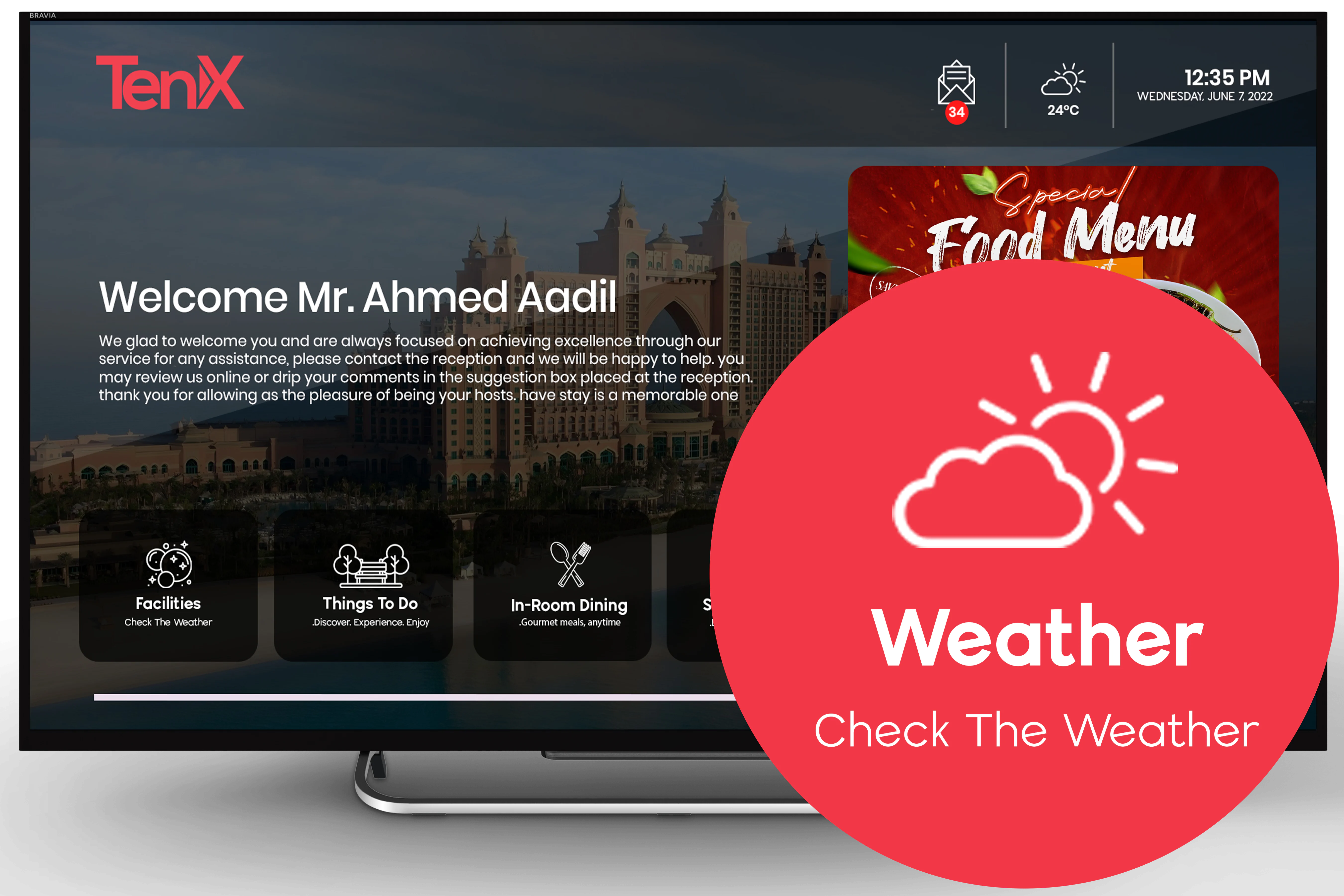 IPTV Software Weather Update For Hospitality